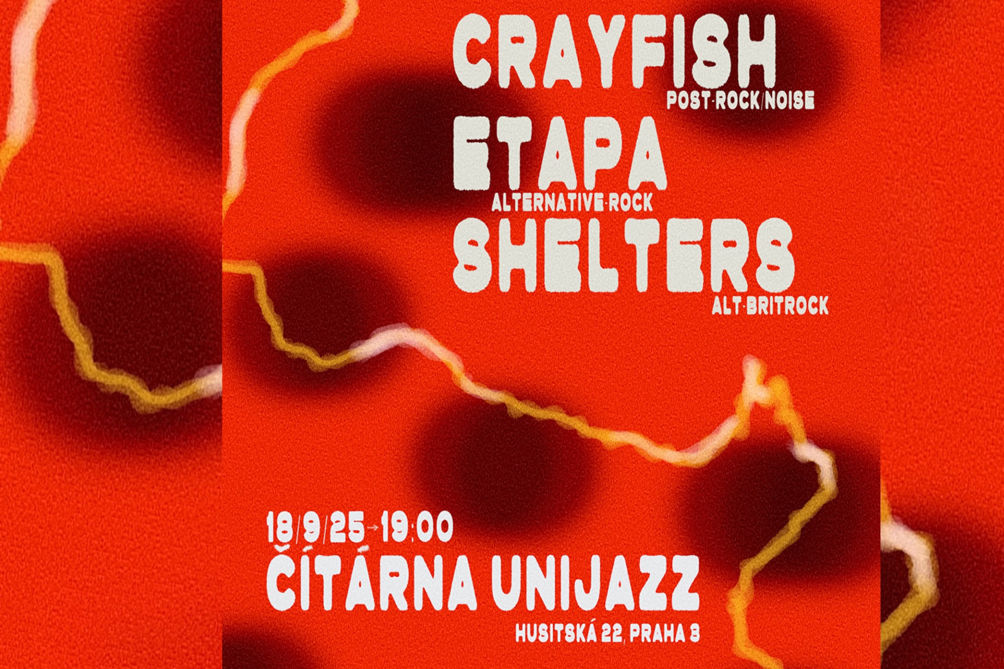 ETAPA, CRAYFISH, SHELTERS @ Čítárna Unijazz