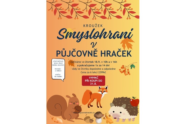 Kroužek smyslohraní v Půjčovně hraček