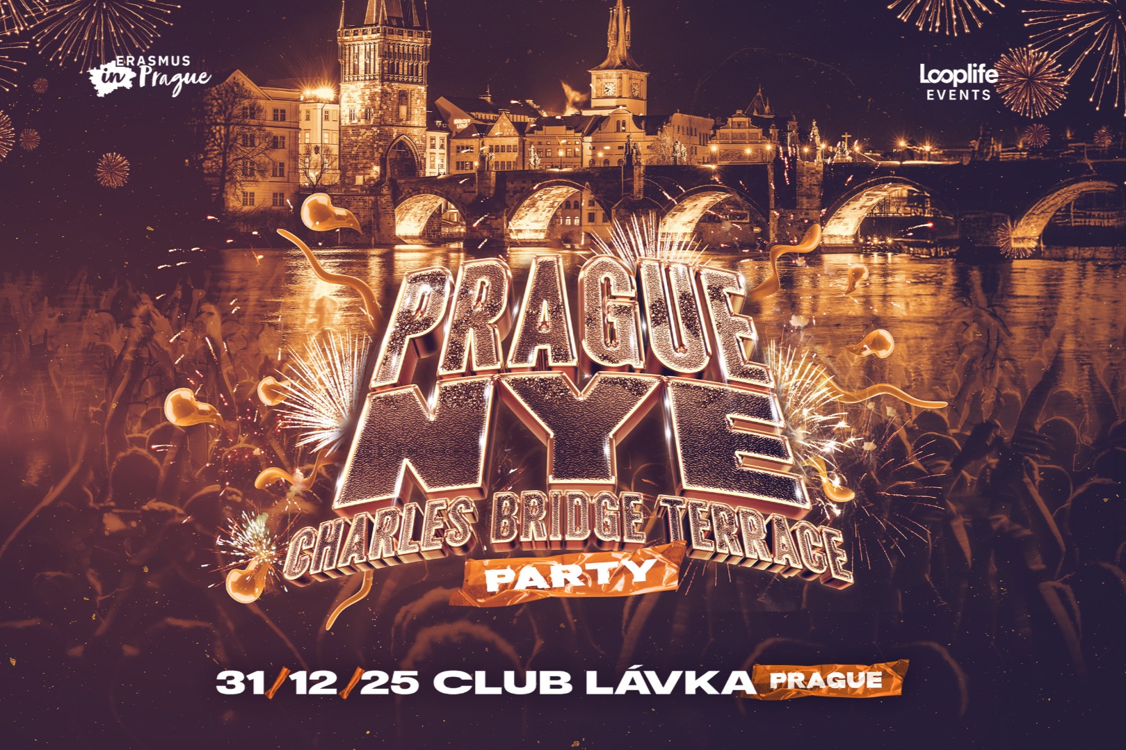 🎆 Erasmus NYE @Charles Bridge Terrace Club Lávka