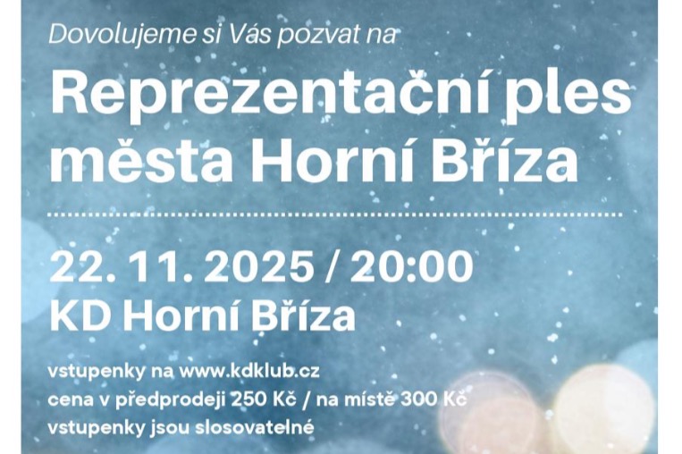 Reprezentační ples města Horní Bříza
